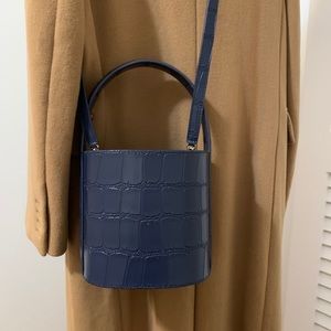 Real leather bucket bag